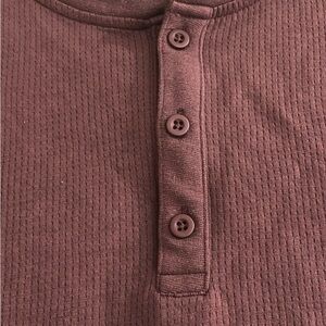 Men's Henley Shirt - Maroon